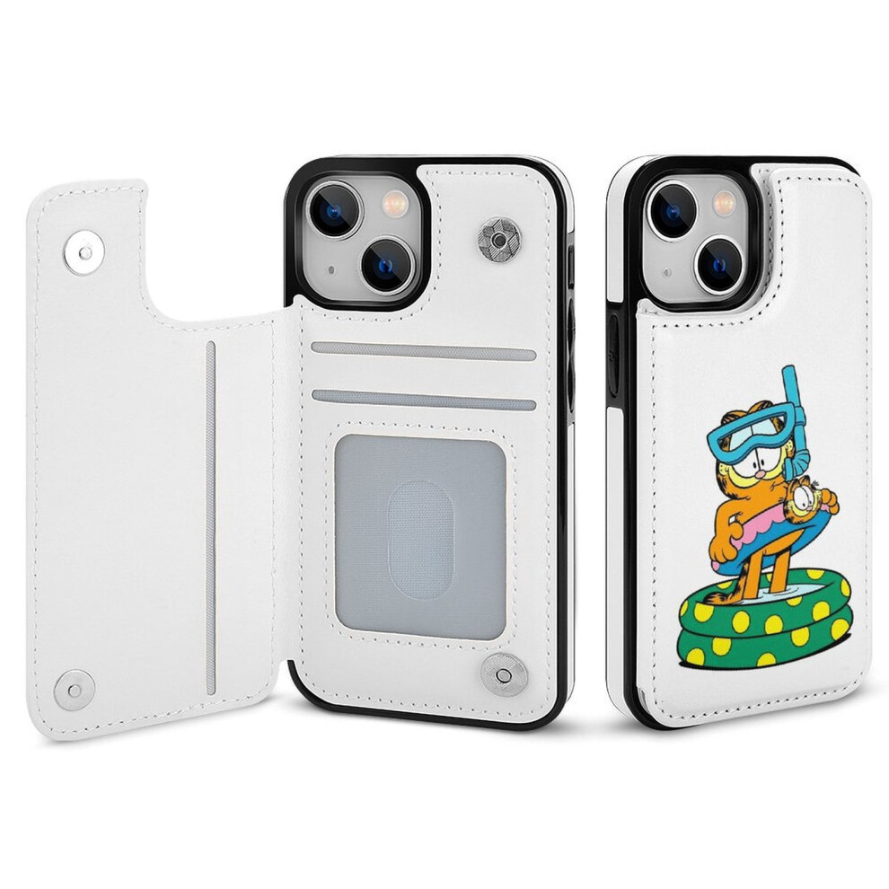 Garfield Iphone 14 Wallet Case Pu Leather Flip Cover With 354484000668