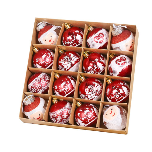 Décorations de Noël d'intérieur, boules de Noël, ensemble de 16 pièces