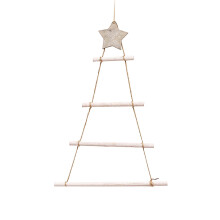 Ensemble décoratif suspendu de bûches triangulaires de Noël