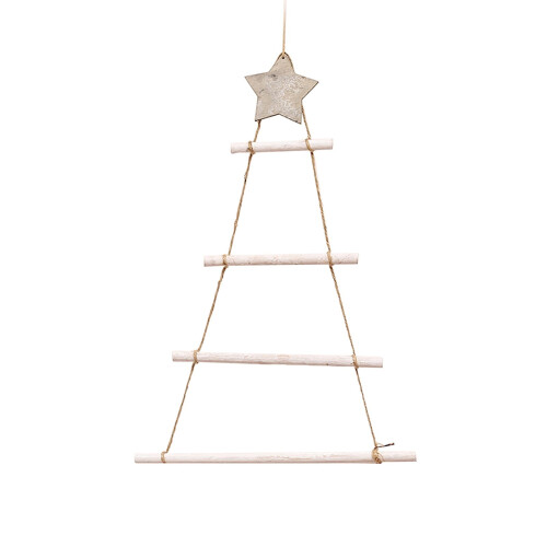 Ensemble décoratif suspendu de bûches triangulaires de Noël