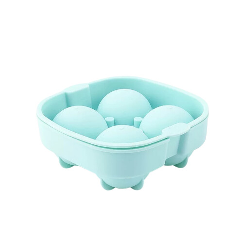 Silikon-Eiskugelform mit 4 Mulden für Whisky 1