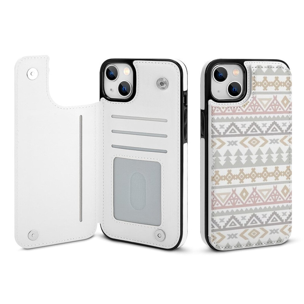 Bohemian Pu Leather Wallet Case For Iphone 14 Plus With 354484003744