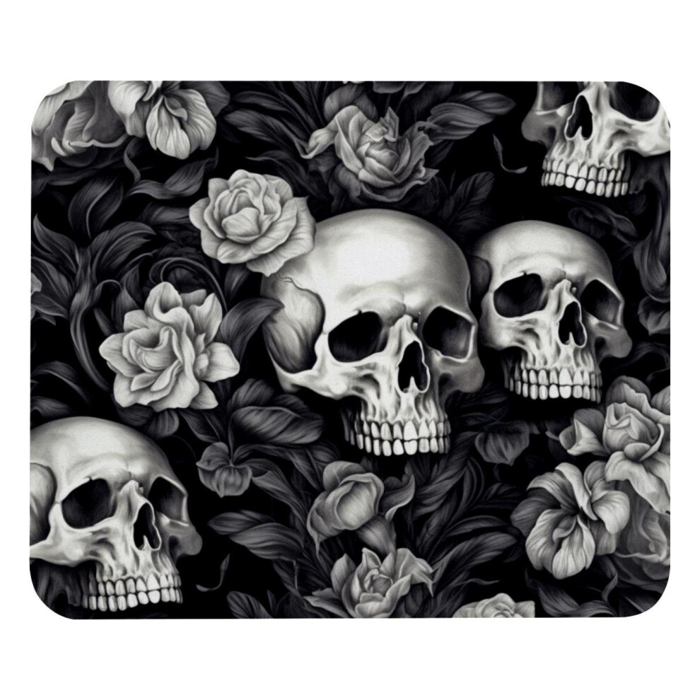Skull Mouse Pad Non-Slip Rubber Base 8.3 X 9.8 Inches Gray 354484128140