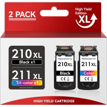 Cartuchos de tinta Canon PG-210XL y CL-211XL (paquete de 2)