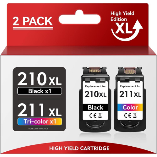 Φυσίγγια μελανιού Canon PG-210XL CL-211XL, συσκευασία 2 δοχείων μελάνης
