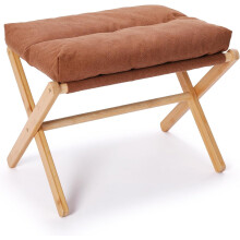 Folding Wooden Foot Stool for Living Room Entryway