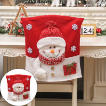 Décoration de dossier de chaise bonhomme de neige de Noël 3D