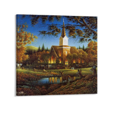 Stampa su tela di un paesaggio realizzata da Terry Redlin, 20x20 pollici.