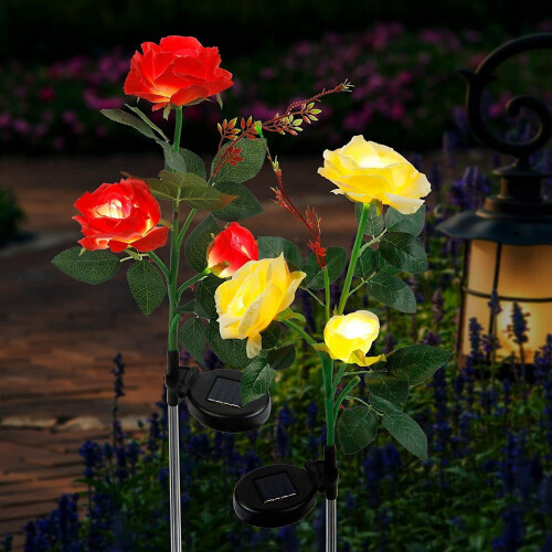 Rosette solari a LED per giardino esterno (confezione da 2)