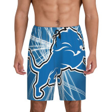 Herren-Pyjamahose mit Löwenmotiv, kurze Hose, Sportstil, 1 Paar