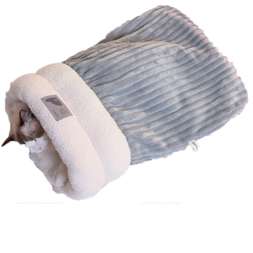 Vintersovepose for katter og hunder, myk, stor