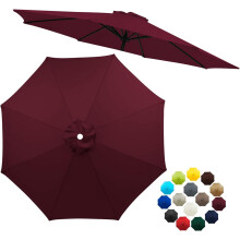 Toile de rechange pour parasol de terrasse 1,98 m (6,5 pi), 6 baleines, rouge bordeaux