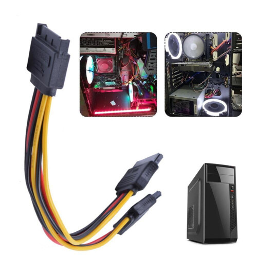 IDE Molex zu SATA Stromverteileradapter 1 zu 2 1