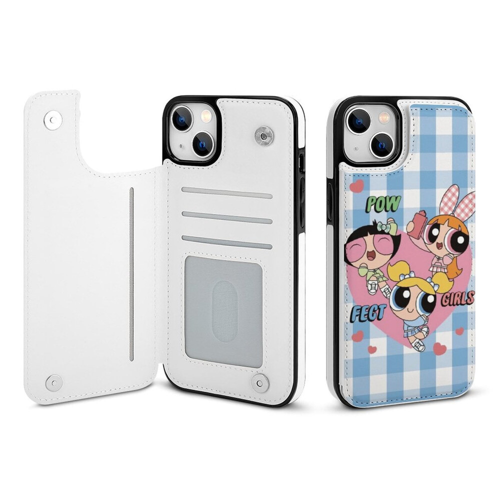 Powerpuff Girls Iphone 14 Plus Wallet Case With Card Holder 354484015402