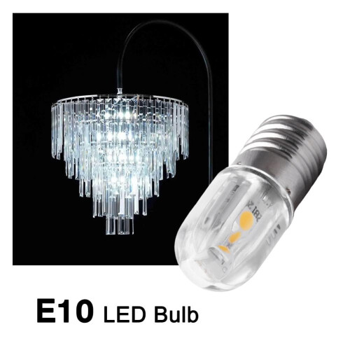 Λάμπα LED E10 για αυτοκίνητα, σπίτι, 4 LED σταθερού ρεύματος 2
