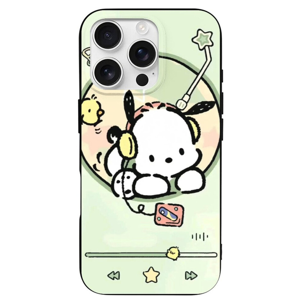 Pochacco Tpu Case For Iphone 16 Pro Slim Black 354484017529