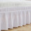 Jupe de lit élastique unie infroissable pour lit simple ou queen size 7