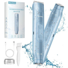 Rasoio ricaricabile 2 in 1 con doppia testina, impermeabile IPX7.