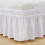 Jupe de lit élastique unie infroissable pour lit simple ou queen size 8