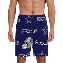 Férfi cowboy témájú rövid pizsamanadrág baseball csapatmintával