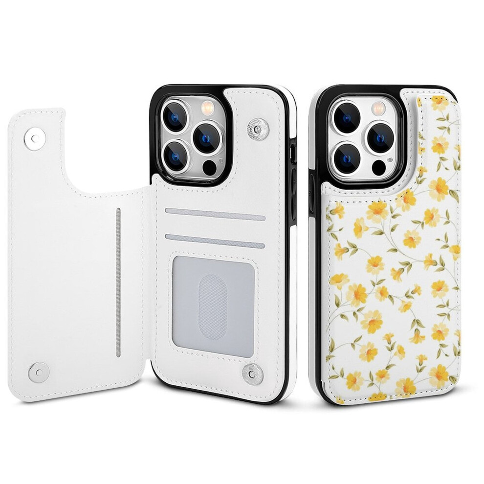Floral Pu Leather Wallet Case For Iphone 14 Pro 354484016577