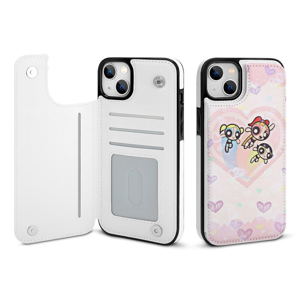 Powerpuff Girls Iphone 14 Plus Wallet Case With Card Holder 354484009098