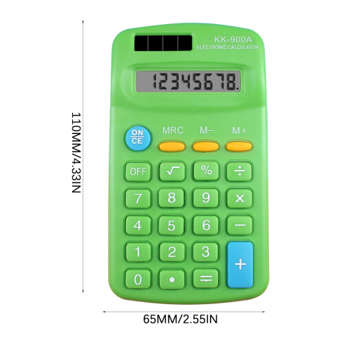 Pocket Calculator 8-Digit 4-Function Battery-Powered 2