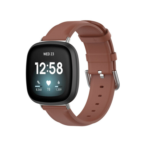Leather watch band for Fitbit Versa4/3Sense1/2round tail