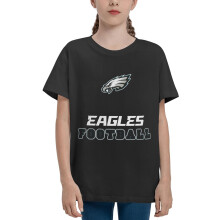 Léine T Eagles do dhéagóirí le muineál cruinn agus muinchille gearr