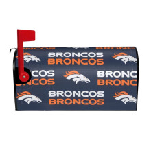 Magnetische, waterdichte brievenbushoes met Broncos-print, dubbelzijdig.