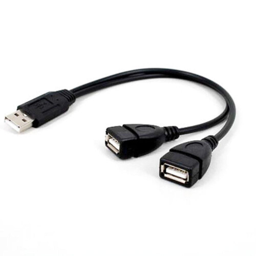 USB2.0A hane till dubbel USB hona Y-splitteradapter 1