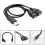 USB2.0A hane till dubbel USB hona Y-splitteradapter 3