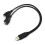 USB2.0A hane till dubbel USB hona Y-splitteradapter 4