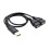 USB2.0A hane till dubbel USB hona Y-splitteradapter 6