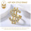 Dollar Sign Ring Gold-Plated Metal 3 pcs 6