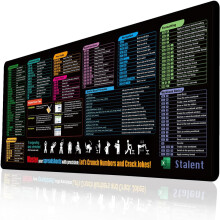 Excel Cheat Sheet Desk Mat 31.5" x 11.8" Non-Slip