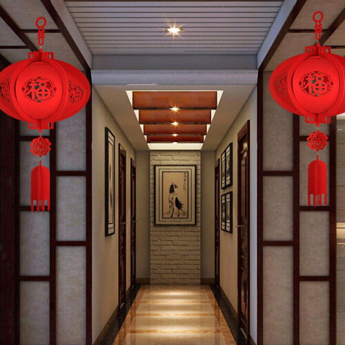 Chinese lantern with knot tassel for wedding decor 2