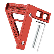 Règle multi-angles pour le travail du bois, alliage d'aluminium, 3,46 x 3,03 x 4,76