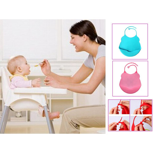 Soft Silicone Baby Bib Waterproof 1 Pack 1