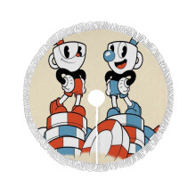 Cuphead Christmas Tree Dress with Fringe and Plush
