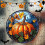 Αυτοκόλλητα παραθύρου για Halloween με σχέδιο κρανίο γάτας και κοράκι 12 τεμάχια 7