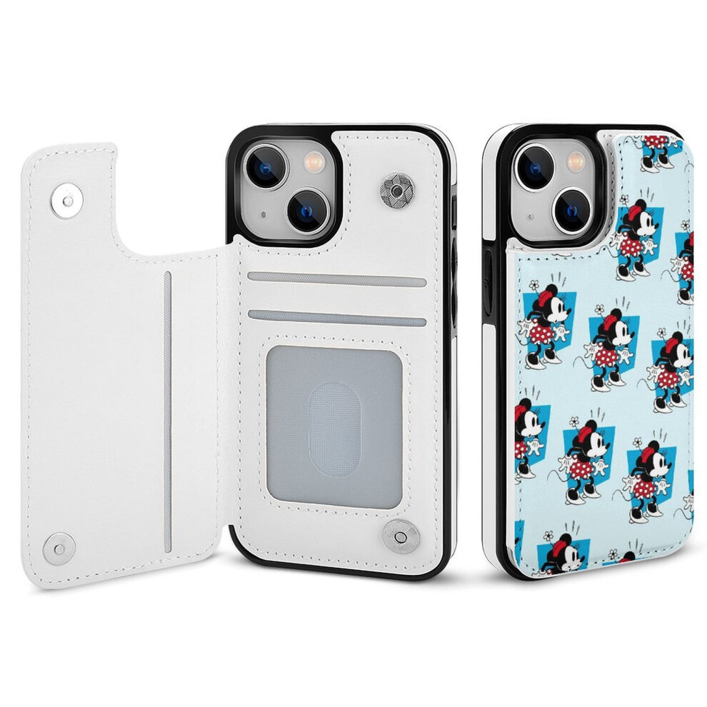 Mickey Mouse Iphone 14 Wallet Case Pu Leather With Card 354484010117