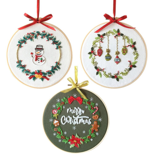 Chenflying Stickset mit Weihnachtsmotiven (3-teilig)