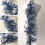 3D-Perlenblumen-Spitzenapplikation, marineblau, 1-teilig 1