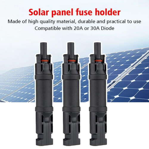 Sikringsholder til solpanel med 30A/20A sikring 1000VDC 2