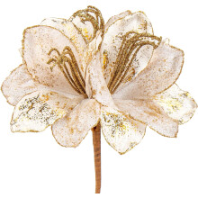 Fiori artificiali di stella di Natale bianchi, 24 pollici (3 pezzi)