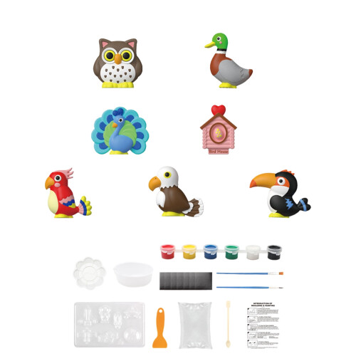 Kit di pittura per bambini per realizzare statuine (17 pezzi)