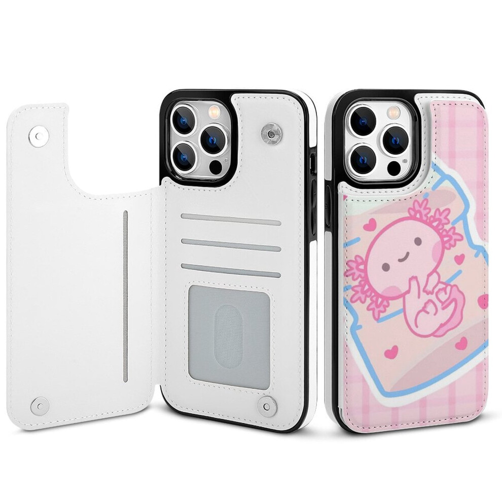 Axolotl Wallet Case For Iphone 14 Pro Max Pu Leather Folio 354484015389