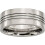 Anillo de titanio ranurado de 9 mm pulido 1