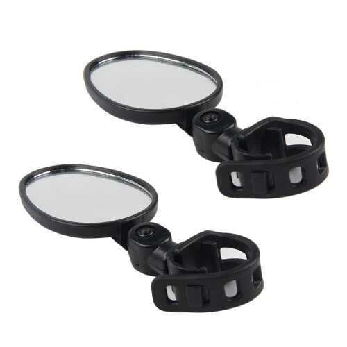 Espelho retrovisor oval ajustável para bicicleta de estrada